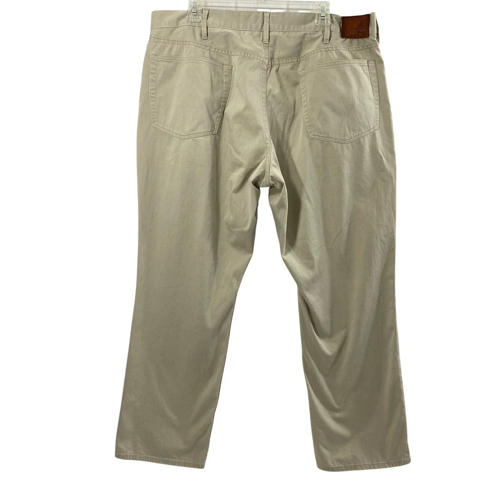 Polo Ralph Lauren Khaki Pants Mens 37 x 27.5 Straight‎ Fit Casual Chinos